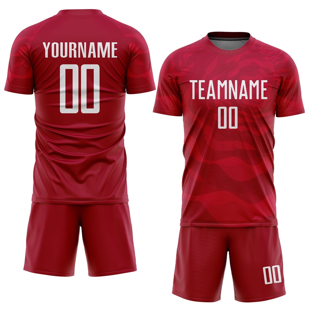 Red White Sublimation Soccer Uniform Jersey, Custom Team Soccer Jersey Shirt