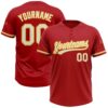 Red Yellow Black Gradient Fashion Two Button Unisex Softball Jersey, Custom Team Softball Jersey