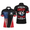 Retro American Flag Mens Bowling Polo Shirts Custom Bowling Team Polo Shirt, Gifts For Bowlers Blue, Personalized Bowling Team Shirt