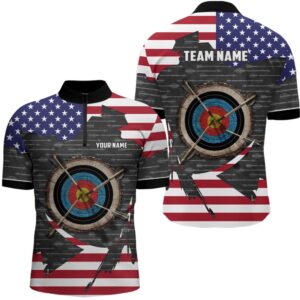 Retro Archery Target Custom US Flag Men&hellip;
