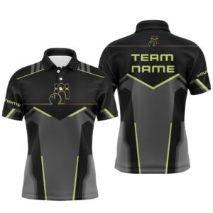 Retro Bowling Polo Shirts For Men Custom&hellip;