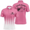 Rolling With My Homies Polo Bowling Shirt For Men, Bowling Pattern Polo Shirt Short Sleeve, Personalized Bowling Team Shirt