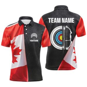 Retro Canada Flag Archery Shirts For Men&hellip;