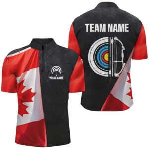 Retro Canada Flag Archery Shirts For Men&hellip;