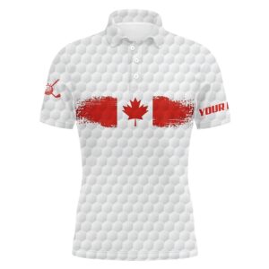 Retro Canadian Flag Men’s Golf Polo Shirts&hellip;