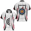 Retro Target Archery Polo Shirts, Custom US Flag Archery Team Shirts, Custom Archery Team Polo Shirt