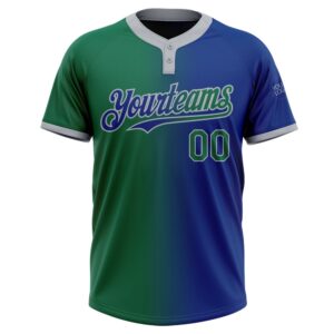 Royal Kelly Green Gray Gradient Fashion Two Button Unisex Softball Jersey Custom Team Softball Jersey 2 ayffto.jpg