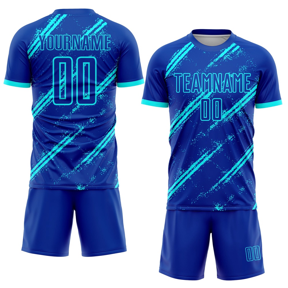 Royal Lakes Blue Sublimation Soccer Uniform Jersey, Custom Team Soccer Jersey Shirt