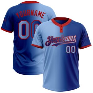 Royal Light Blue Red Gradient Fashion Two&hellip;