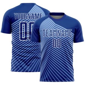 Royal Light Blue White Lines Sublimation Soccer&hellip;