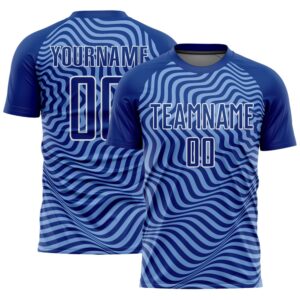 Royal Light Blue White Wavy Lines Sublimation&hellip;