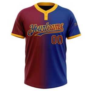 Royal Maroon Gold Gradient Fashion Two Button Unisex Softball Jersey Custom Team Softball Jersey 2 wrzli6.jpg