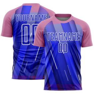 Royal Medium Pink White Lines Sublimation Soccer&hellip;