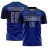 Royal Navy White Sublimation Soccer Uniform Jersey, Custom Team Soccer Jersey Shirt