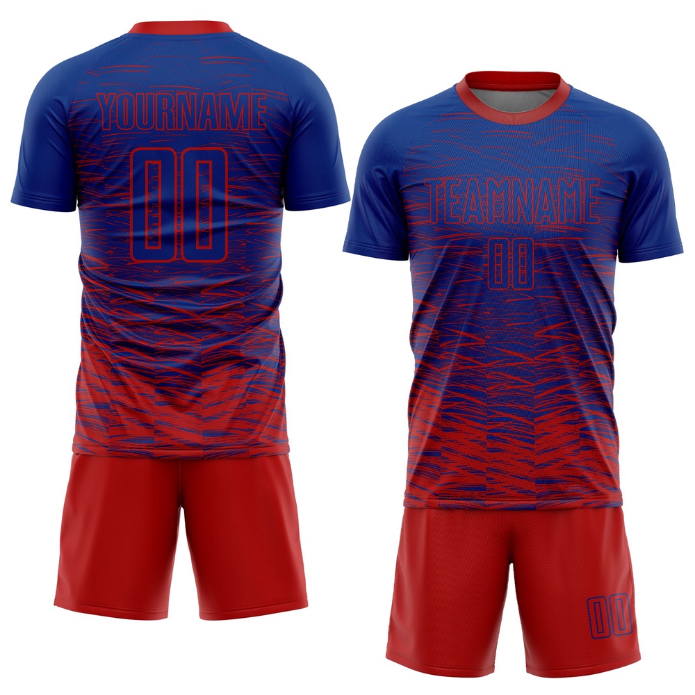 Royal Red Sublimation Soccer Uniform Jersey, Custom Team Soccer Jersey Shirt
