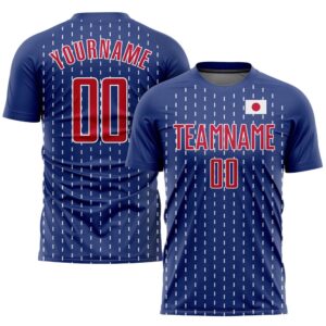 Royal Red White Sublimation Japanese Flag Soccer&hellip;