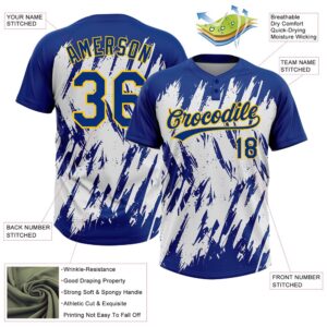 Royal Yellow White 3D Pattern Abstract Sharp Shape Two Button Unisex Softball Jersey Custom Team Softball Jersey 3 igiaua.jpg