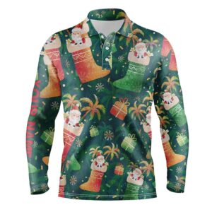 Santa Christmas Socks Green Golf Men Polo&hellip;