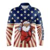 Santa Claus Golf Clubs Ugly Christmas Golf Men’s Polo Shirt Custom Golf Tops For Men Golfing Gifts, Golf Polo Shirt, Golf Shirts