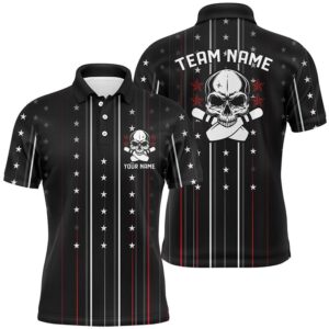 Skull Bowling Polo Shirts For Men, Bowling&hellip;