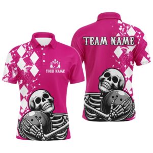 Skull Bowling Shirt For Men Custom Bowling&hellip;