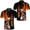 Skull Bowling Shirt Polo Bowling Polo Shirt For Men Camo Camourflage Bowling Shirt Unisex, Personalized Bowling Team Shirt