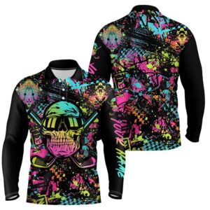 Skull Graffiti Men s Custom Colorful Skull Golf Shirts For Men Best Golf Gifts Golf Polo Shirt Golf Shirts 2 ygys4y.jpg
