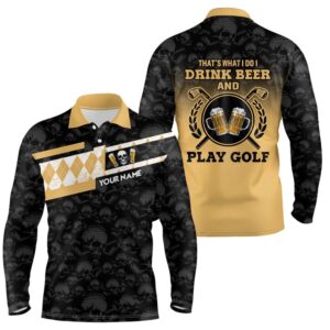 Skull I Drink Beer And Play Golf Personalized Argyle Golf Polo Shirts For Men Gift For Golf Lovers Golf Polo Shirt Golf Shirts 2 kqbyqe.jpg