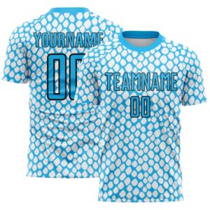 Sky Blue Black White Snake Skin Sublimation&hellip;