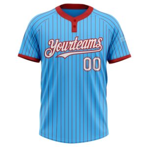 Sky Blue Red Pinstripe White Two Button Unisex Softball Jersey Custom Team Softball Jersey 2 uubyle.jpg