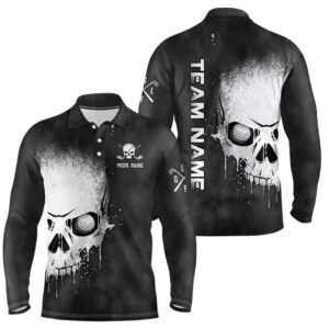 Smoke Skull Black White Men s Golf Polo Shirts Custom Scary Golf Shirts For Men Golf Gifts Golf Polo Shirt Golf Shirts 2 mimwhk.jpg