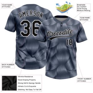 Steel Gray Black White 3D Pattern Two Button Unisex Softball Jersey Custom Team Softball Jersey 3 wdsdyc.jpg