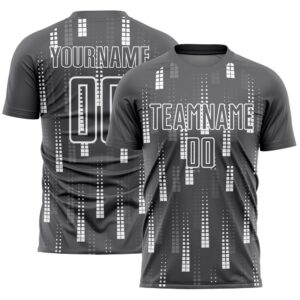 Steel Gray White Geometric Shapes Sublimation Soccer&hellip;