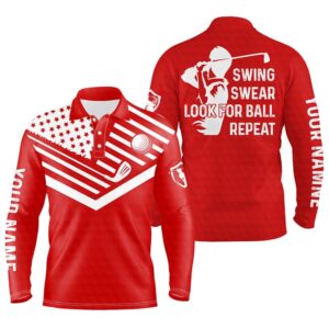 Swing Swear Look For Ball Repeat American Flag Custom Name Team Golf Polo Shirts Red Golf Polo Shirt Golf Shirts 2 fveint.jpg