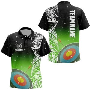 Target Archery Green Galaxy Pattern Polo Shirts,&hellip;