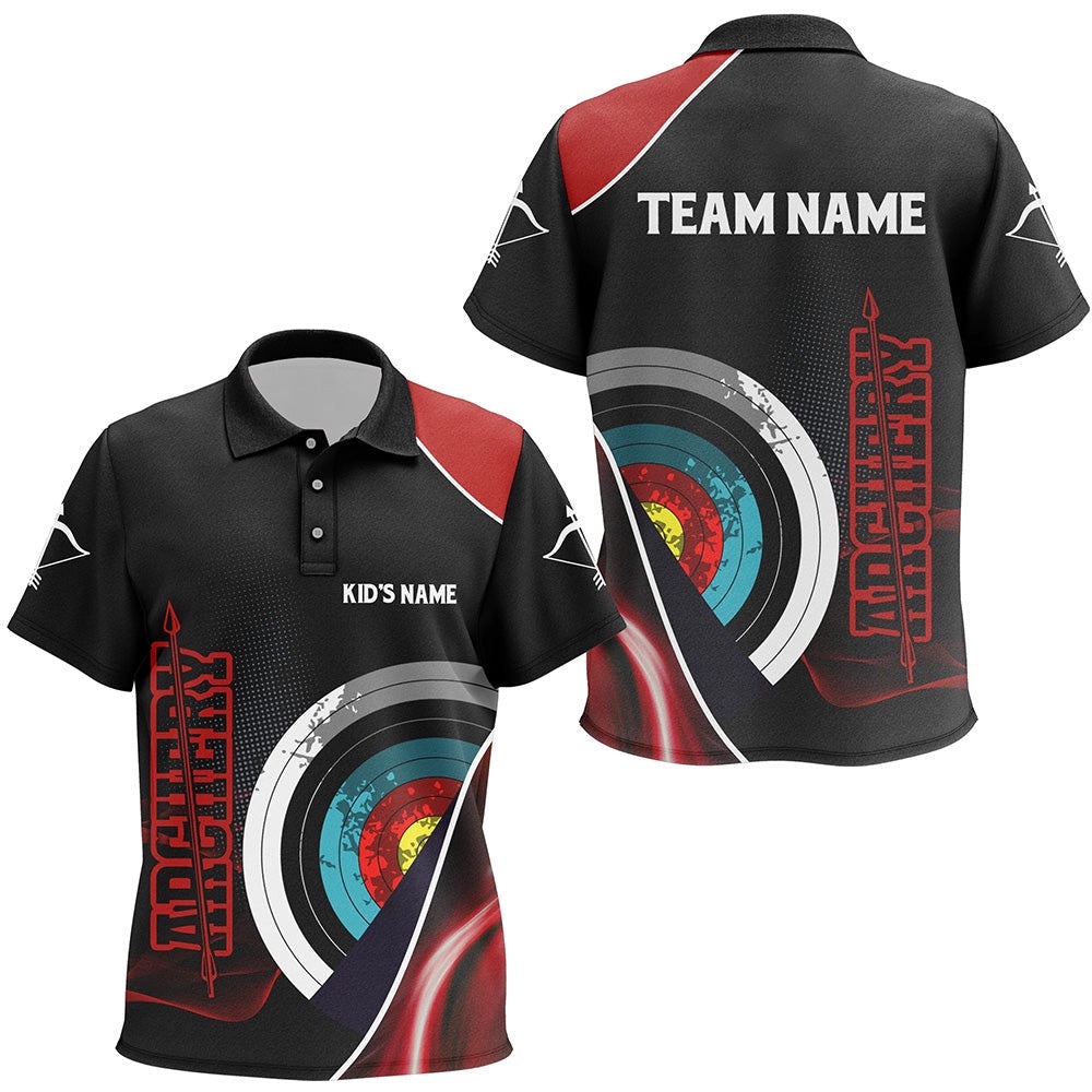 Targets Archery Polo Shirts, Custom Red Black Arrows Archery Team Shirts, Custom Archery Team Polo Shirt Targets Archery Polo Shirts, Custom Red Black Arrows Archery Team Shirts, Custom Archery Team Polo Shirt