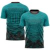 Teal Brown Cream Sublimation Soccer Uniform Jersey, Custom Team Soccer Jersey Shirt
