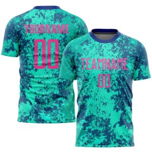Teal Pink Royal Sublimation Soccer Uniform Jersey,&hellip;