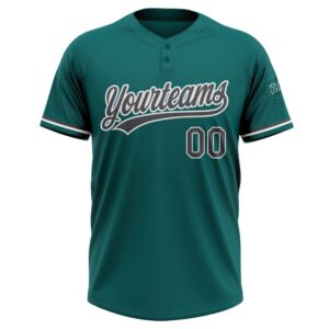 Teal Steel Gray White Two Button Unisex Softball Jersey Custom Team Softball Jersey 2 x4awqo.jpg