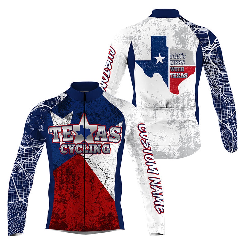 Texas Cycling Jersey Men Women Bike Shirt Road Dirt Gear Tx Biking Tops With Zipper, Custom Mono Cycling Jersey Texas Cycling Jersey Men Women Bike Shirt Road Dirt Gear Tx Biking Tops With Zipper, Custom Mono Cycling Jersey