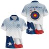 Texas Flag Archery Target Polo Shirts, Patriotic Texas Archery Polo For Team, Custom Archery Team Polo Shirt