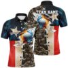Texas Flag Longhorn Men’s Custom Patriotic Golf Shirts For Men, Best Golf Gifts, Golf Polo Shirt, Golf Shirts