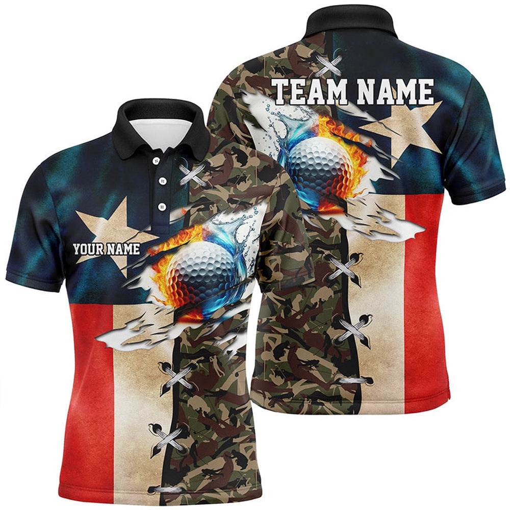 Texas Flag Camo Men’s Golf Polo Shirts Custom Fire Water Golf Ball Team Golf Shirts, Golf Polo Shirt, Golf Shirts Texas Flag Camo Men’s Golf Polo Shirts Custom Fire Water Golf Ball Team Golf Shirts, Golf Polo Shirt, Golf Shirts