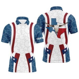 Texas Flag Longhorn Bowling Shirts For Men&hellip;