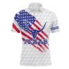 Texas Flag Men’s Black And White Patriotic Golf Shirts For Men, Best Golf Gifts, Golf Polo Shirt, Golf Shirts
