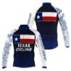 Texas Flag WoMen’s Cycling Jersey With Full Zipper 3 Rear Pockets Bicycle Clothes, Custom Mono Cycling Jersey