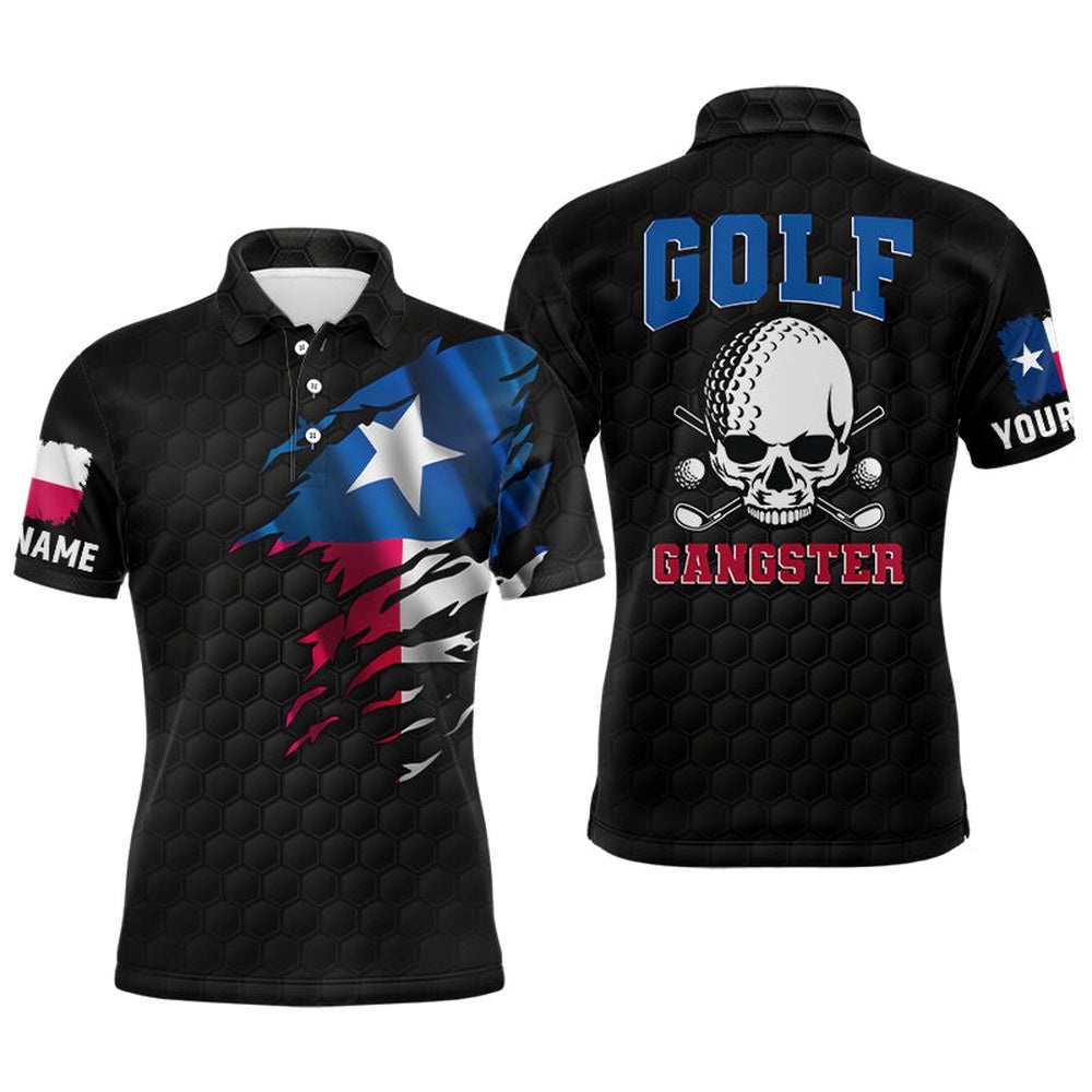 Texas Flag Men’s Golf Polo Shirt, Skull Gangster Golf Shirts For Men, Custom Patriotic Golf Gifts, Golf Polo Shirt, Golf Shirts Texas Flag Men’s Golf Polo Shirt, Skull Gangster Golf Shirts For Men, Custom Patriotic Golf Gifts, Golf Polo Shirt, Golf Shirts