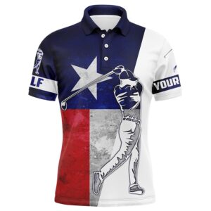 Texas Flag Men’s Golf Polos Shirts Custom&hellip;