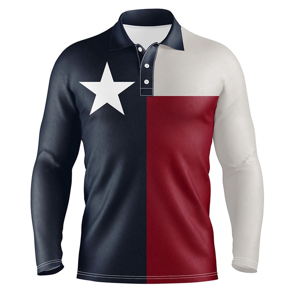 Texas Flag Polo Shirt, Golf Polo Shirt, Golf Shirts