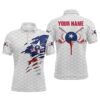 Texas Flag White Golf Pattern Men’s Polo Shirt Patriotic Golf Shirts For Men Golf Gifts, Golf Polo Shirt, Golf Shirts